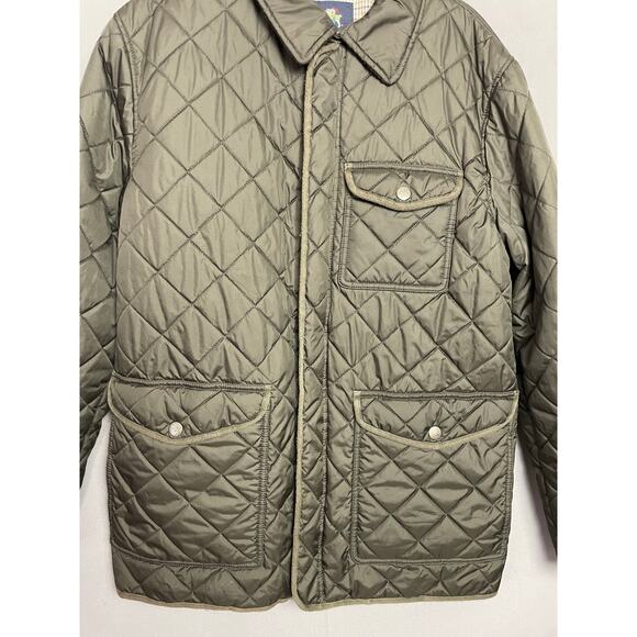 Hart Schaffner Marx Olive Green Quilted Riding Jacket Men’s Size Medium Winter - Picture 3 of 6